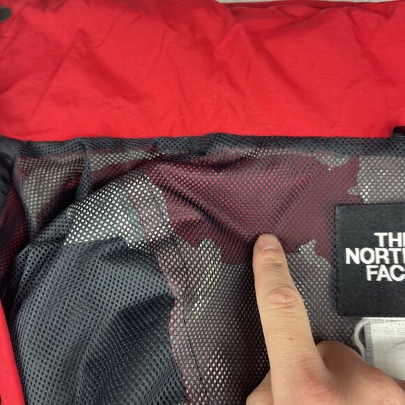 VTG The North Face Gore Activent Hooded Jacket Men M Retro Fire Red & Black Read - Picture 14 of 16